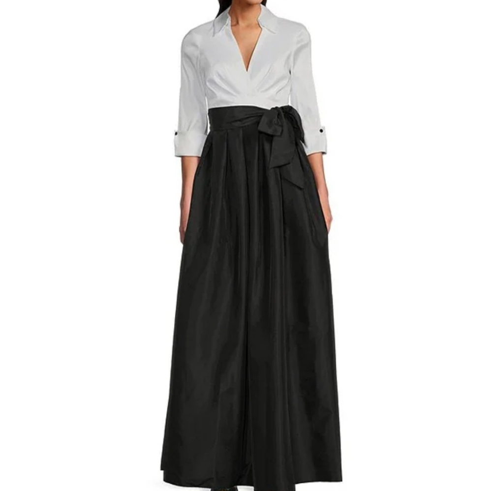 Elegant Black & White Women's Dress